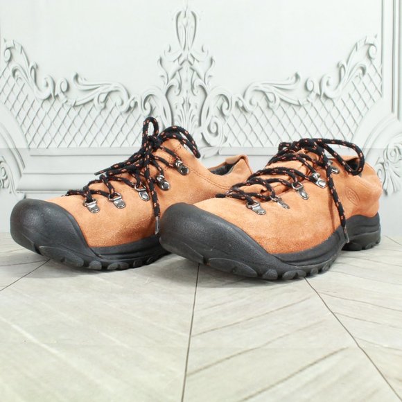 KEEN Orange Leather Suede Low Top Outdoor Walking Shoes Size US 10 - Picture 2 of 9